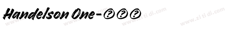 Handelson One字体转换